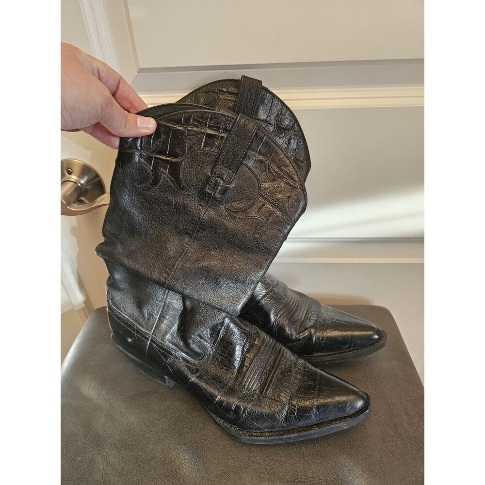 Ariat Womens Black Leather Western Cowboy Boots Size 9 B Style 13805 Pointed Toe